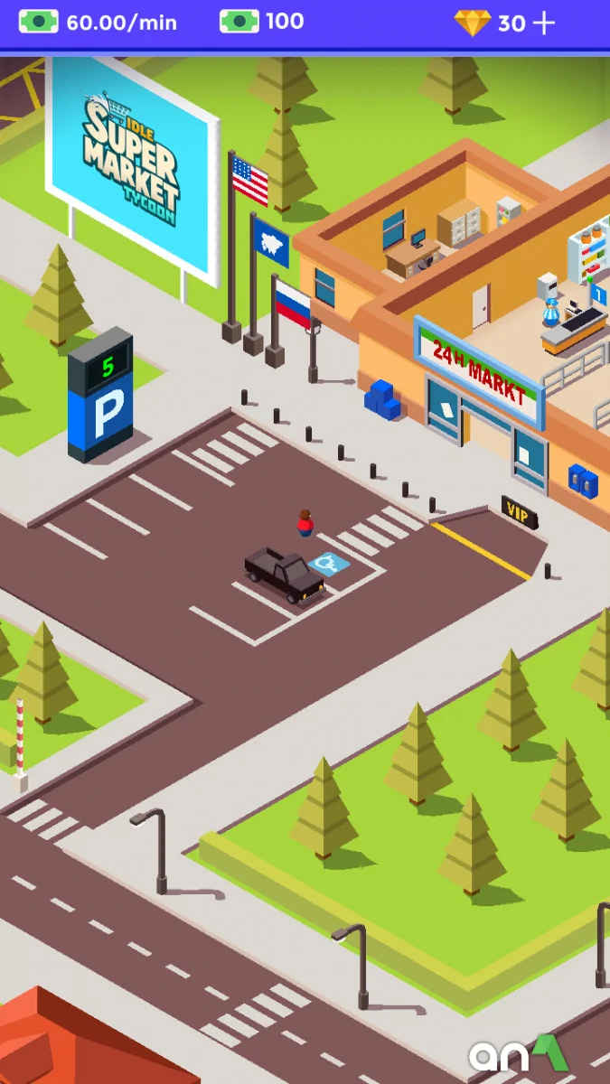 Idle Supermarket Tycoon Screenshot 1