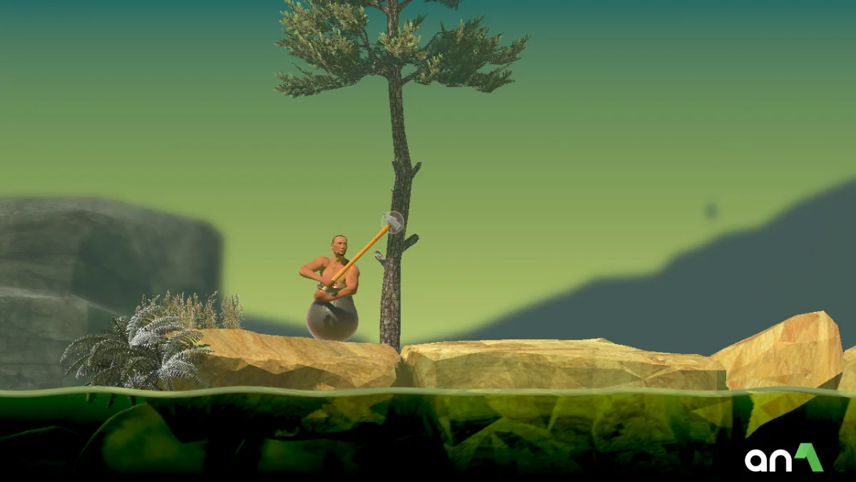 Getting Over It with Bennett Foddy gameplay screenshot 1